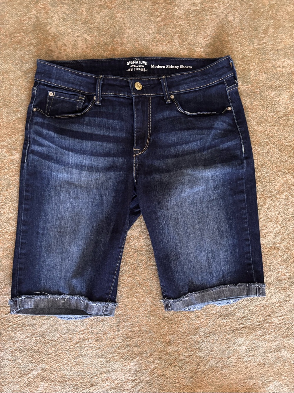 Levi Strauss Signature Women’s Modern Skinny Denim Shorts Size 10